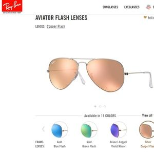 Ray Ban Flash Aviator Sunglasses
